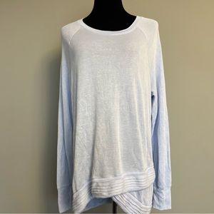 Athleta Light Blue Crew Neck Long Sleeve Sweatshirt Size MP